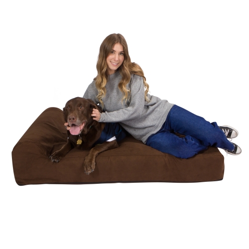 Snooz Dog Lucky Dog Orthopedic 7" Memory Foam Dog Bed with Bolster